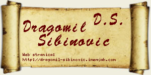 Dragomil Sibinović vizit kartica